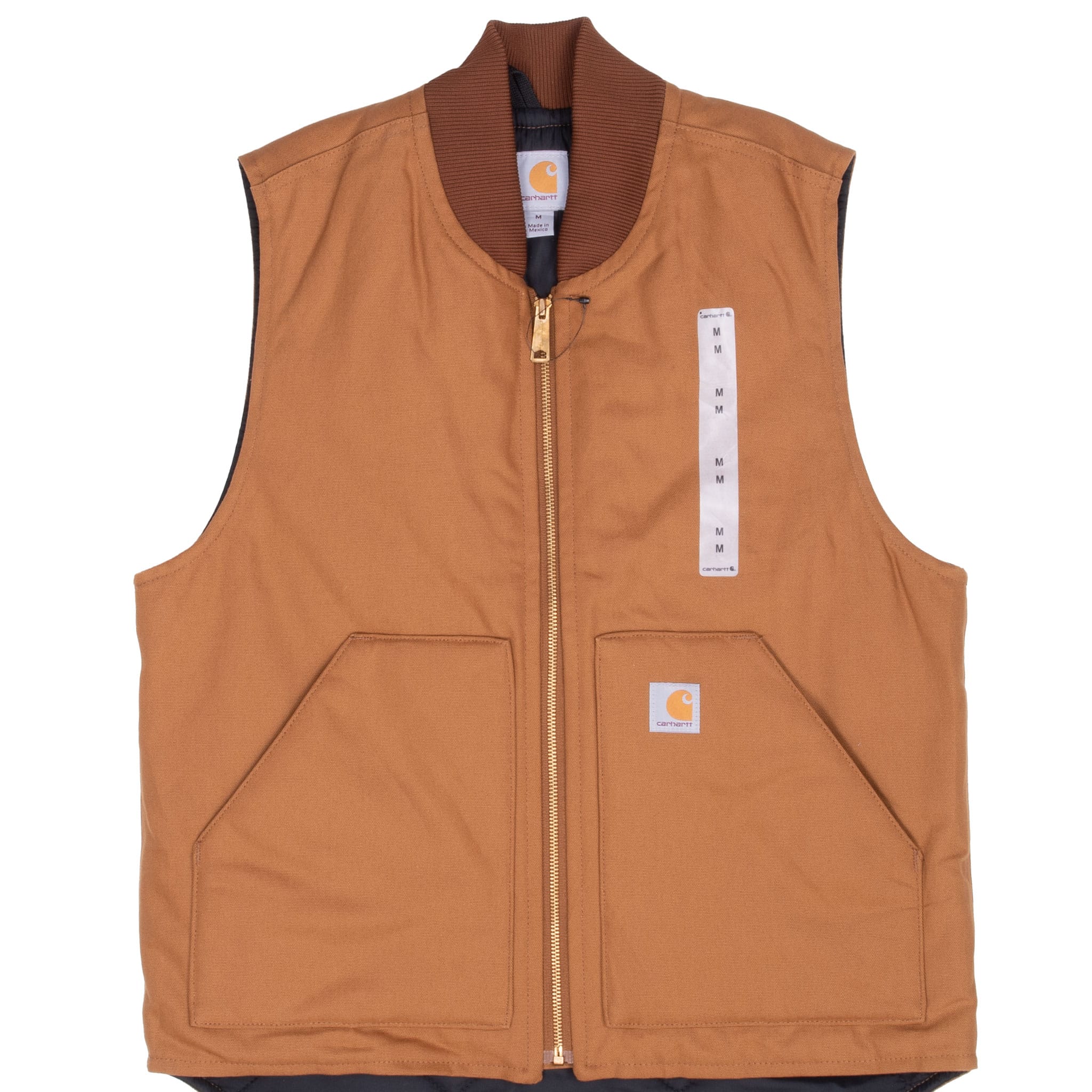 VINTAGE CARHARTT QUILT LINED BROWN VEST JACKET V01BRN 2019 MEDIUM DEADSTOCK