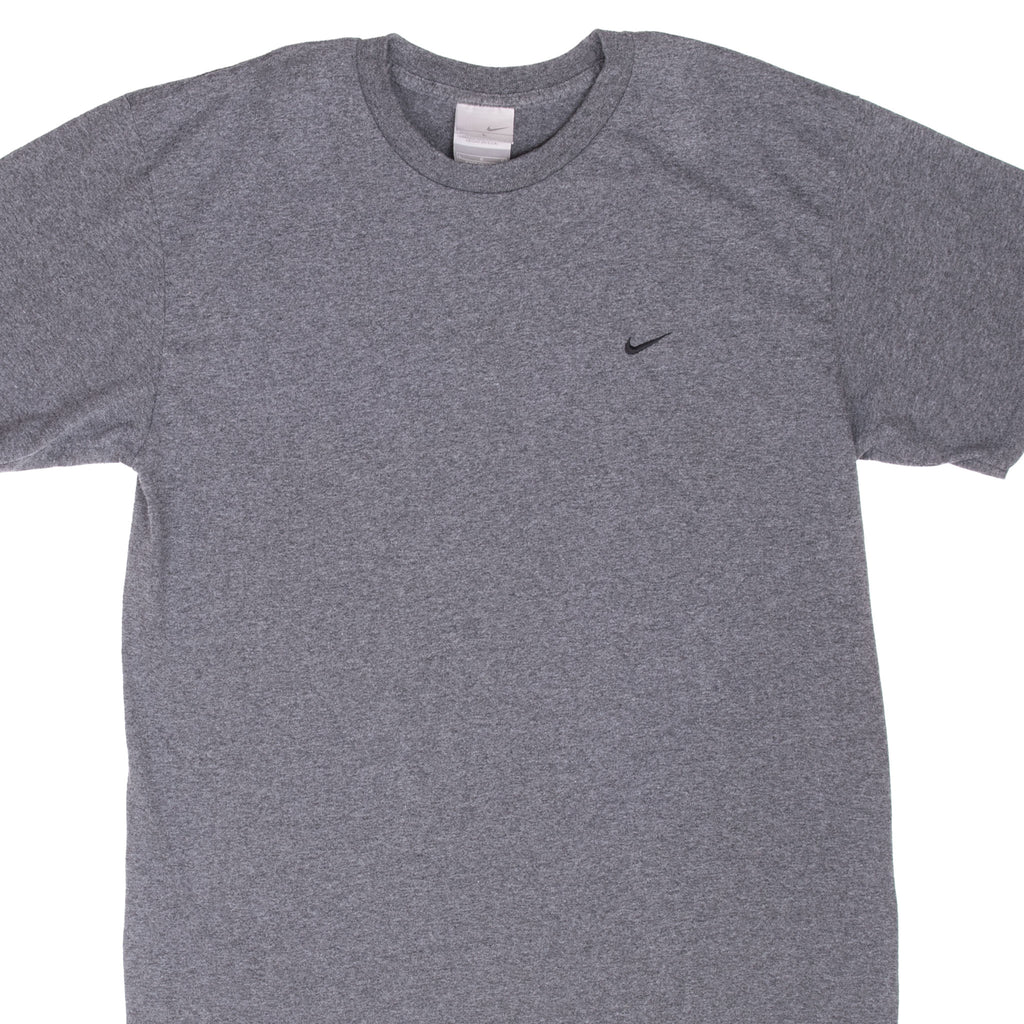Vintage Nike Classic Swoosh Dark Grey Tee Shirt 2000S Size Large