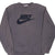 Vintage Nike Spellout Swoosh Dark Grey Sweatshirt 2000S Size Medium