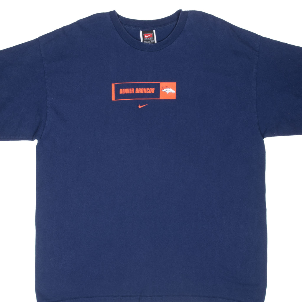 Vintage Nike Nfl Denver Broncos Tee Shirt 1990S Size XL Made In Usa