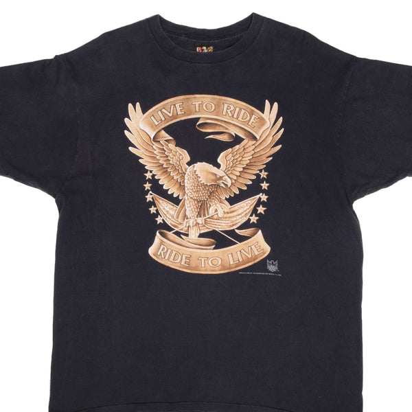 Vintage 3D Emblem Harley Davidson Tee Shirt 1993 Size XL Made In USA With Single Stitch Sleeves