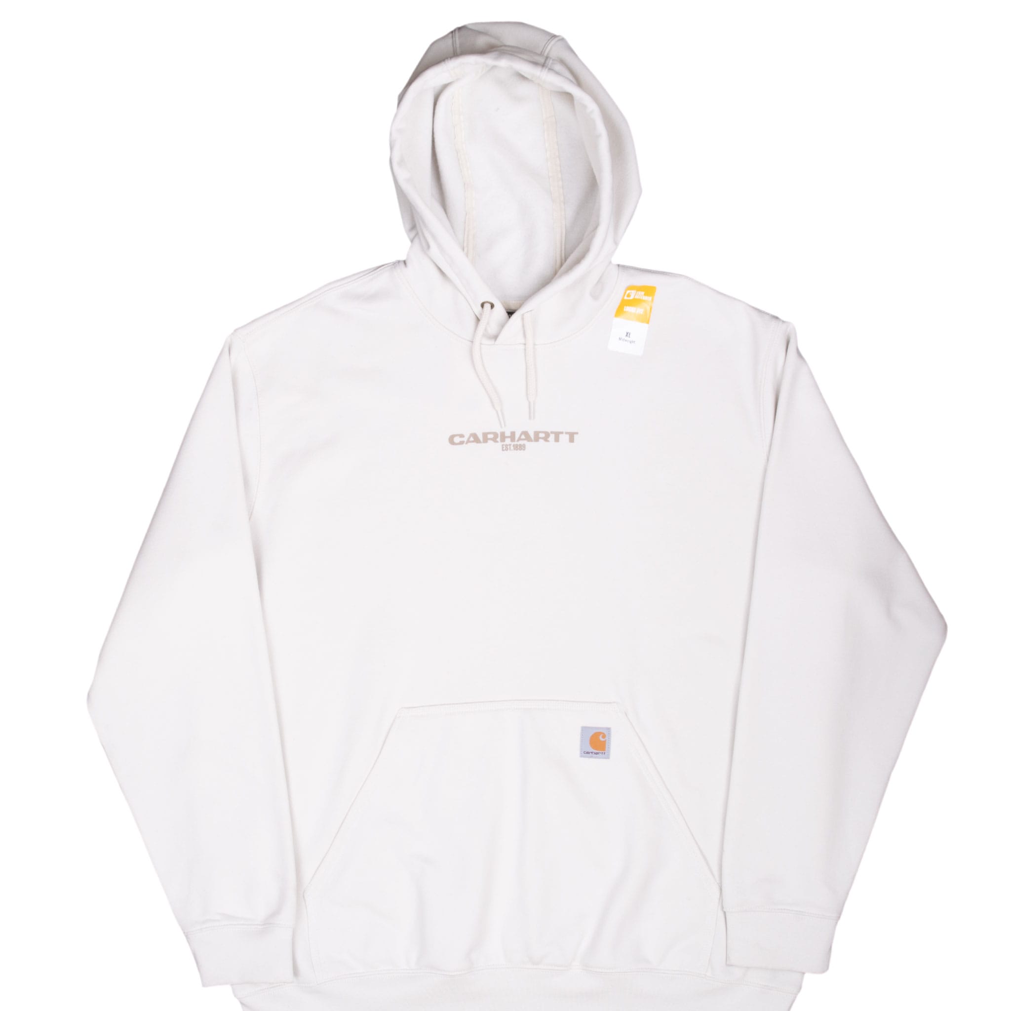 VINTAGE CARHARTT WHITE HOODIE SWEATSHIRT 2000S XL DEADSTOCK