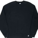 Vintage Russell Athletic Black Blank Sweatshirt 1990S Size Large Made In Usa