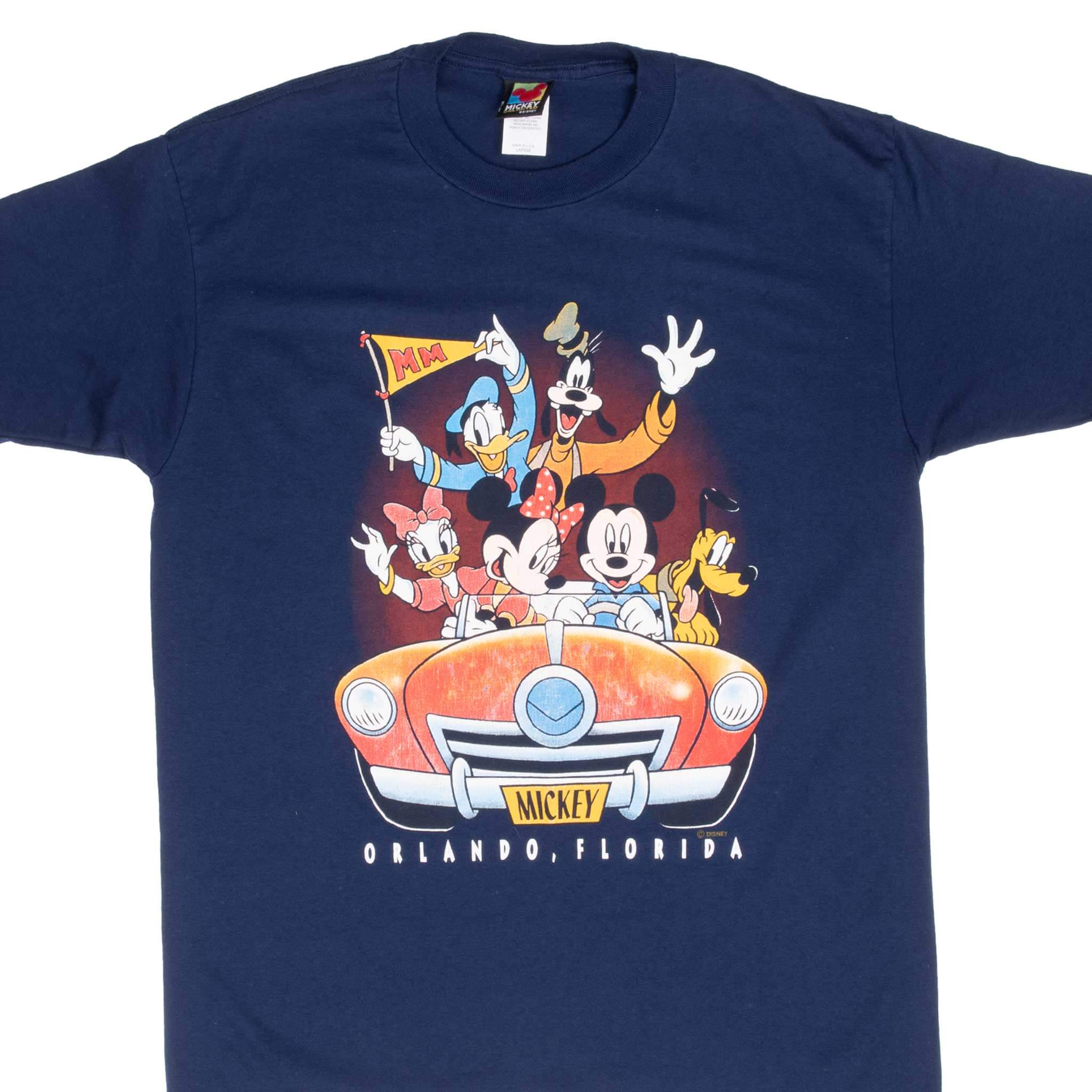 Vintage Disney Mickey Mouse Orlando 1990S Tee Shirt Size Large Made In USA