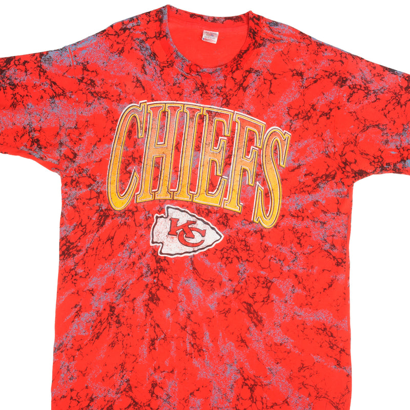 Vintage NFL Kansas City Chiefs Tee Shirt 1990S Size XL Made In USA With Single Stitch Sleeves