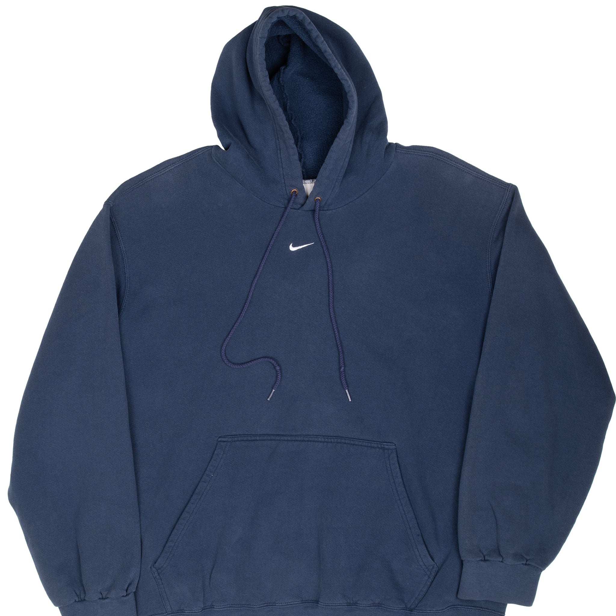 Vintage Nike Center Swoosh Navy Blue Travis Scott Hoodie 2000S Size XL