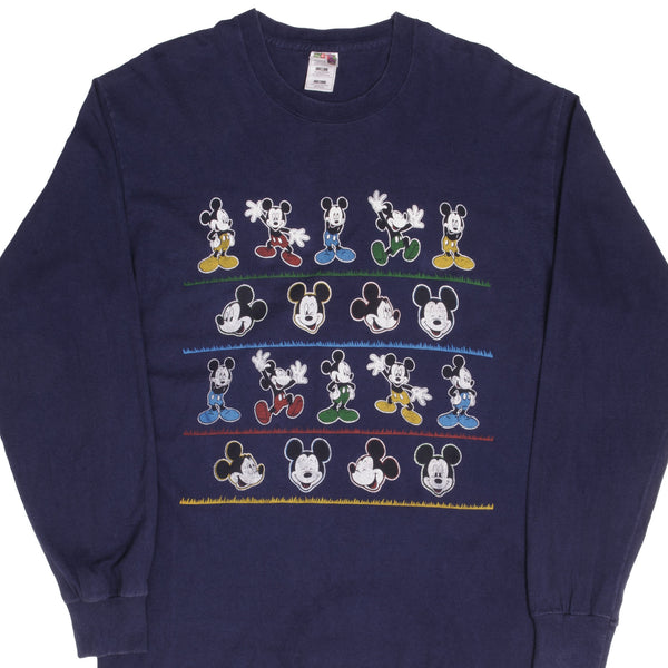 Vintage Disney Mickey Mouse 1990S Long Sleeve Tee Shirt Size XL