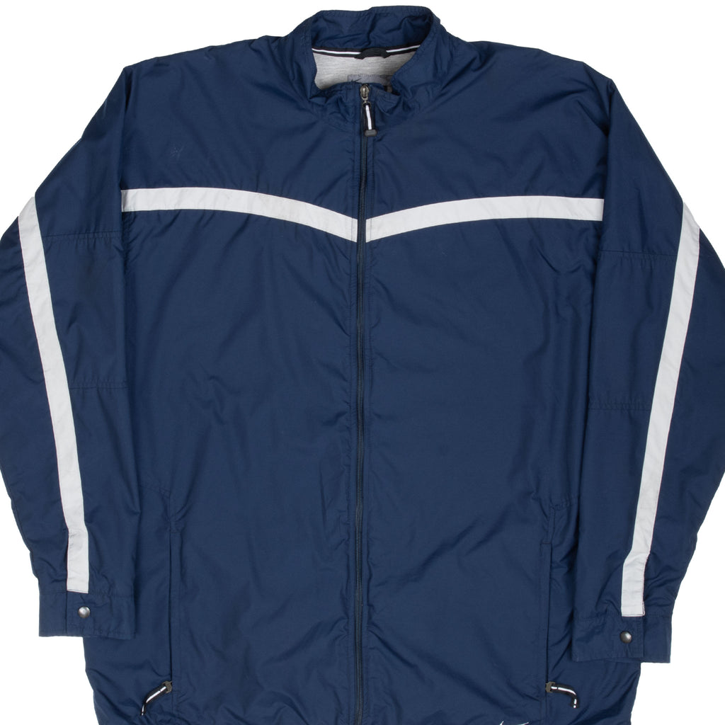 Vintage Nike Navy Blue Windbreaker Jacket 2000S Size 2XL