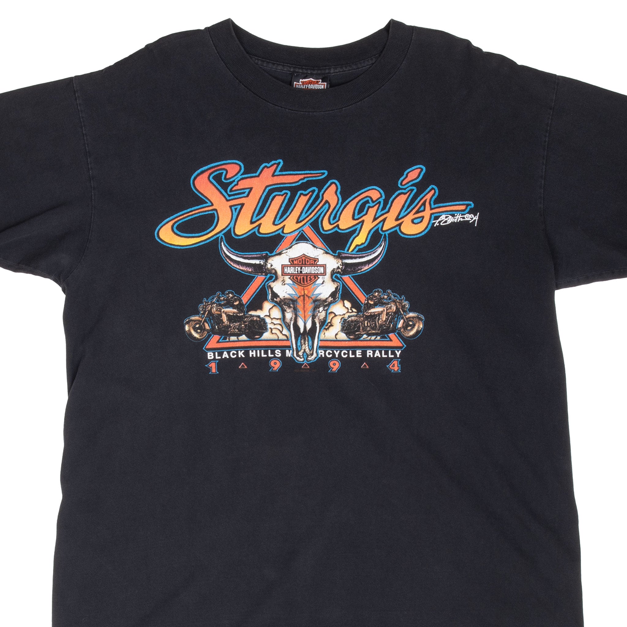 VINTAGE HARLEY DAVIDSON STURGIS BLACK HILL RALLY 1994 TEE SHIRT LARGE MADE USA