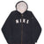 Vintage Nike Spellout Black Full Zip Hoodie Sweatshirt 2000S Size XL