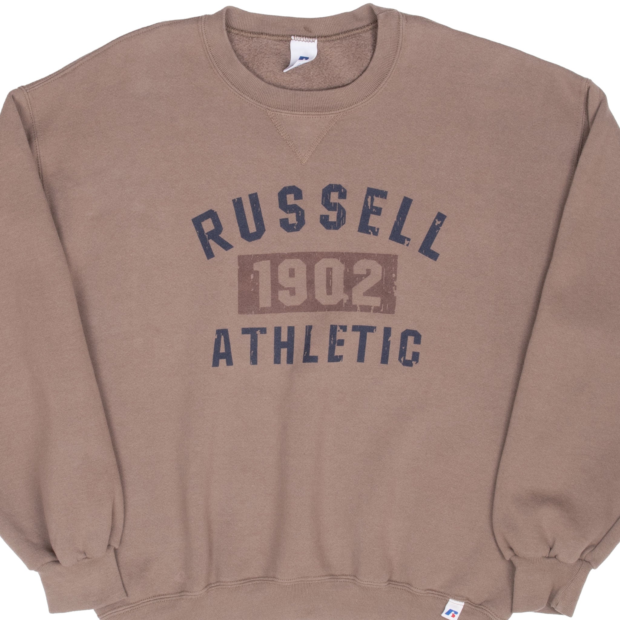 Vintage Russell Athletic Brown Sweatshirt 1990S Size Large