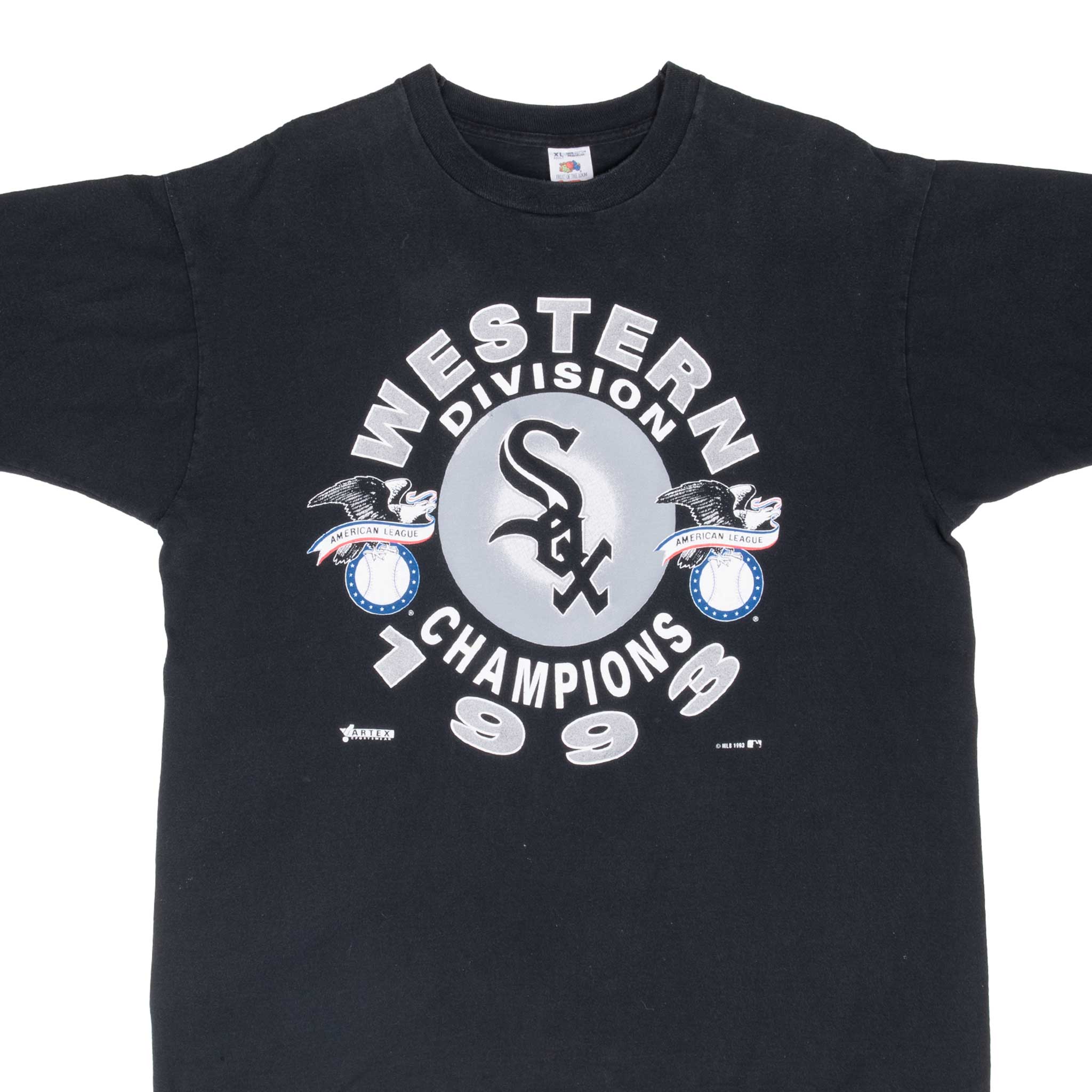 Vintage Mlb Chicago White Sox 1993 Tee Shirt Size XL Made In USA With Single Stitch Sleeves