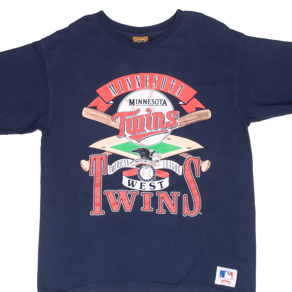 Vintage Mlb Minnesota Twins 1990S Tee Shirt Size Large Made In Usa With Single Stitch Sleeves