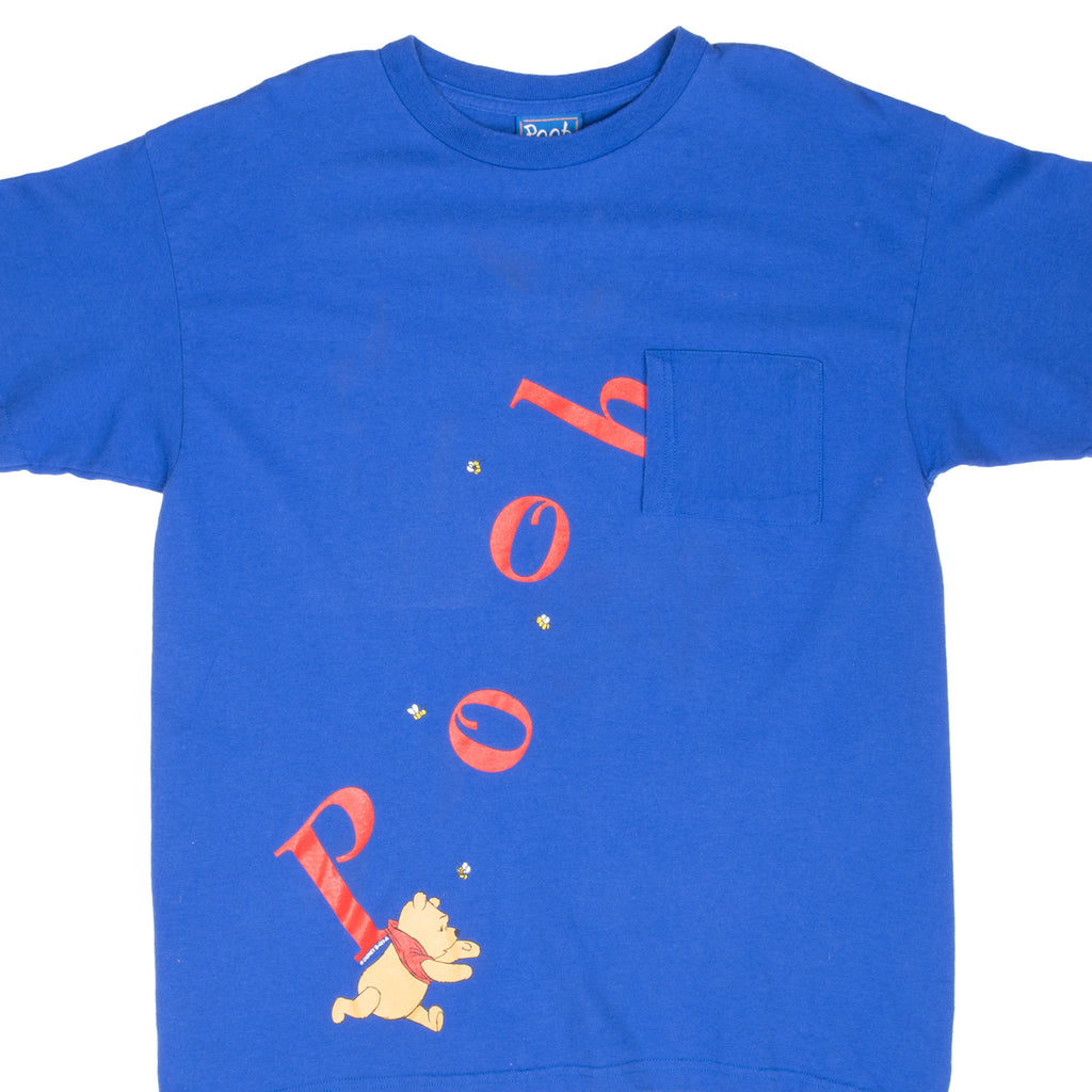 Vintage Disney Winnie The Pooh 1990S Pocket Tee Shirt Size Large Made In Usa