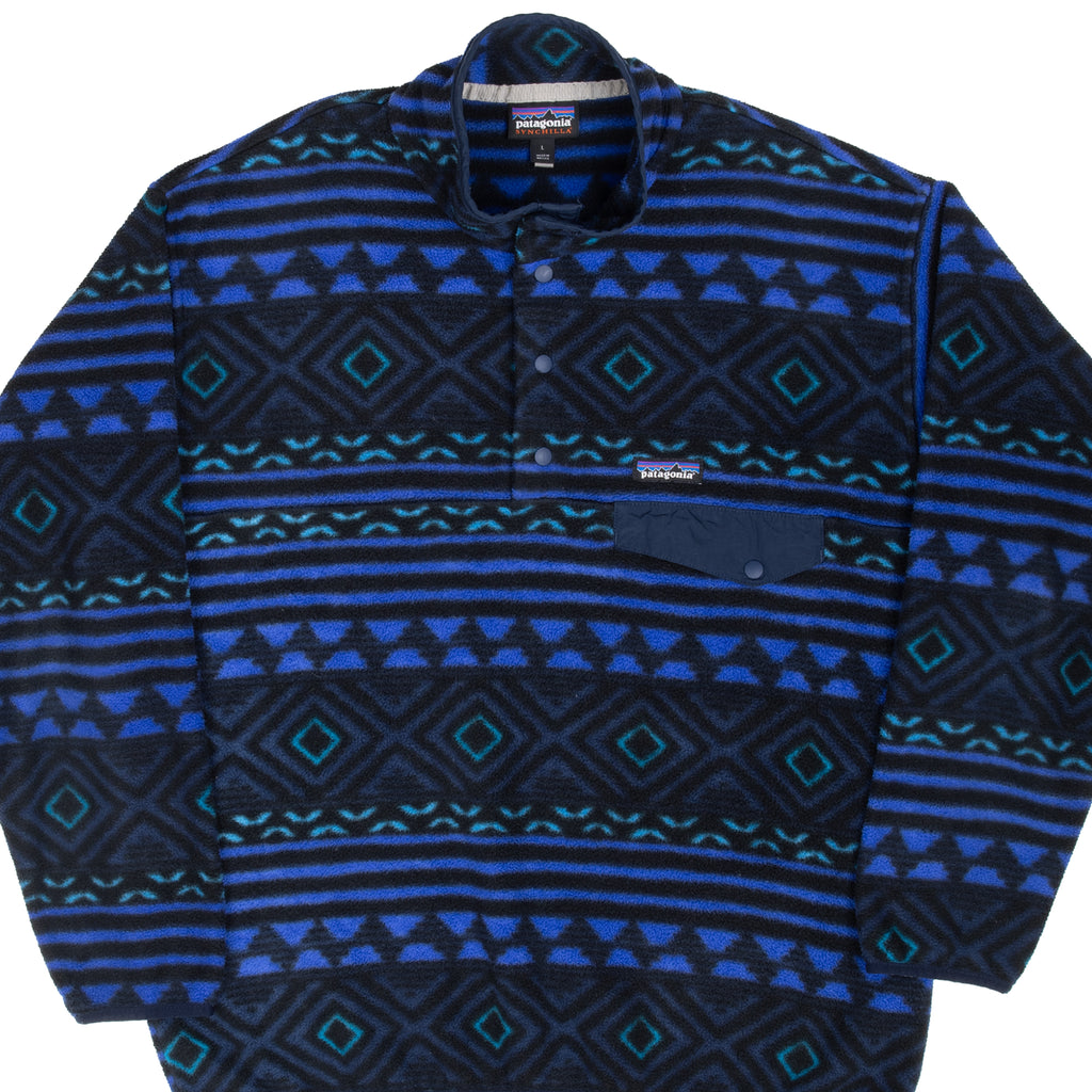 Vintage Patagonia Snap T Aztec Synchilla Fleece Pullover Jacket 2016 Size Large