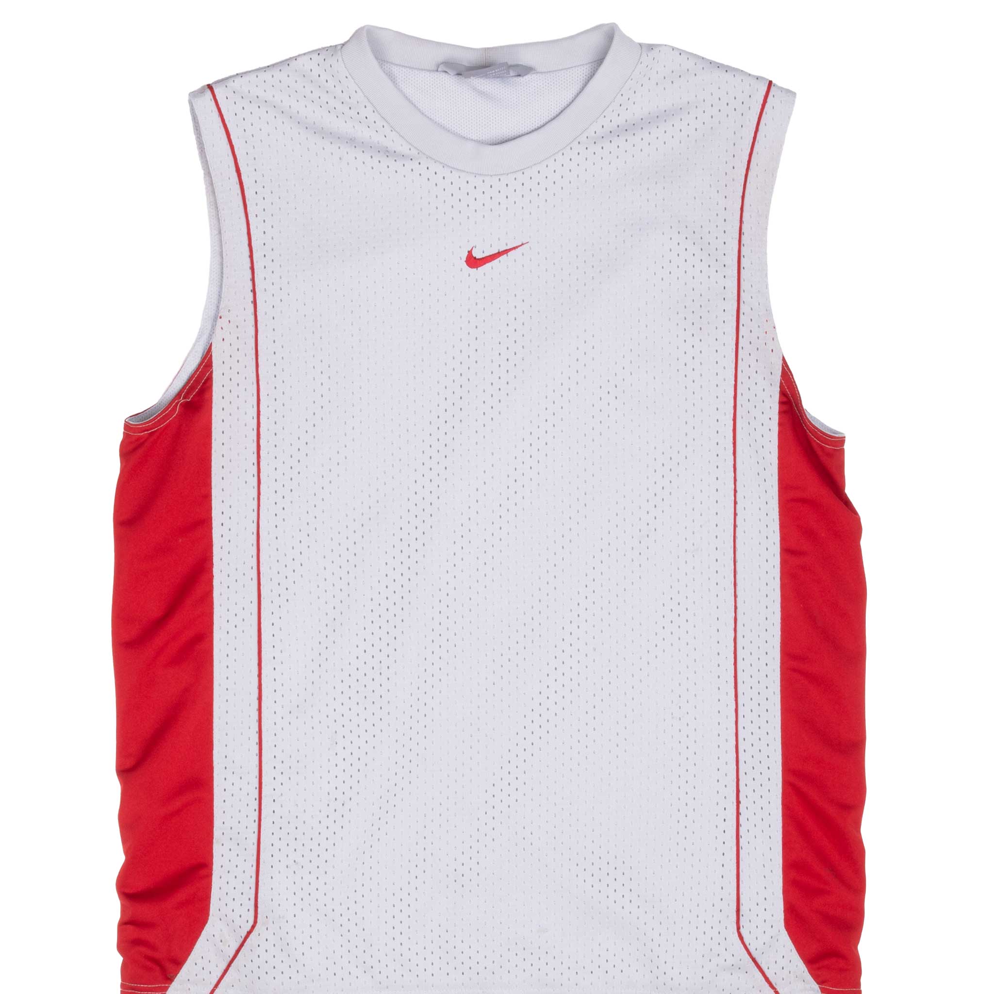 Vintage Nike Grey And Red Training Basketball Jersey 1990S Size Large