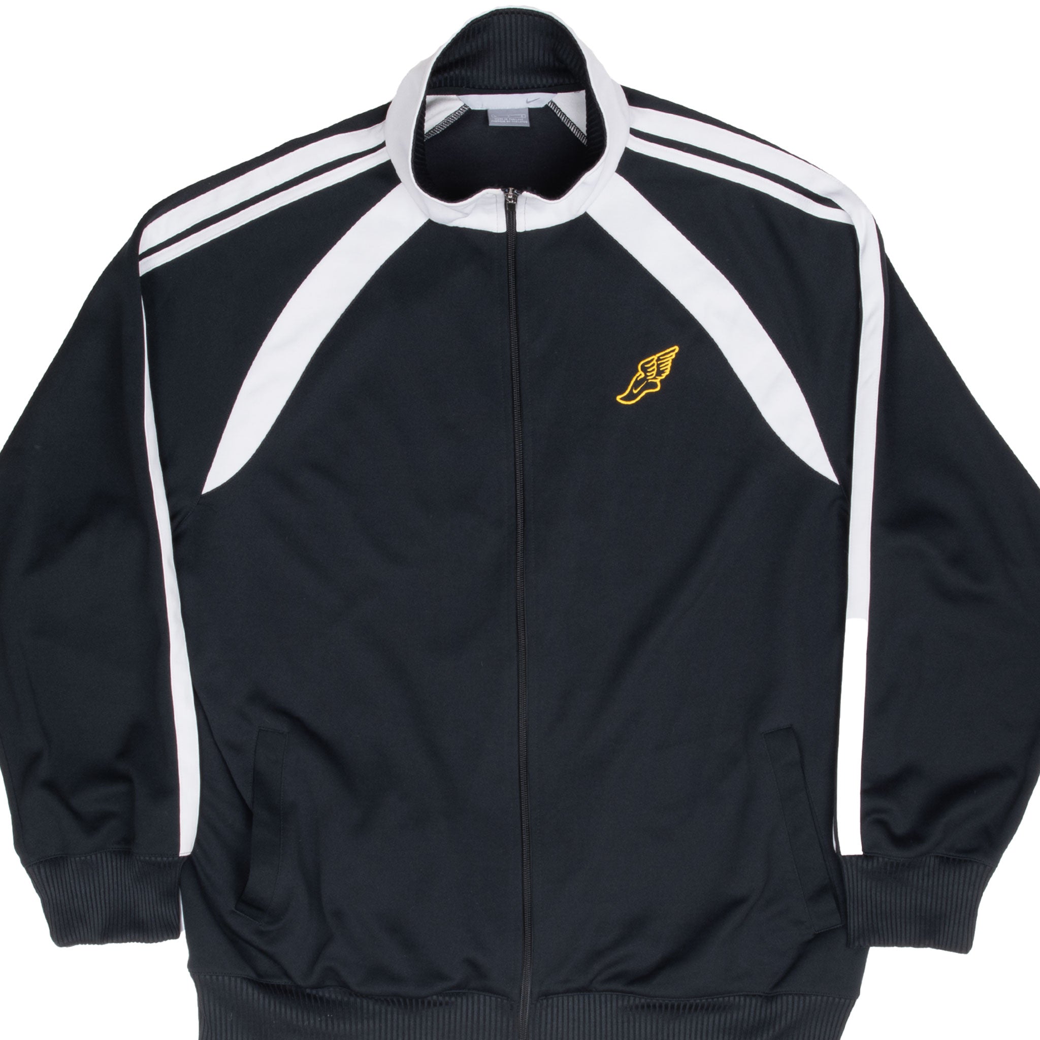 Vintage Nike Winged Foot Black Tracksuit Jacket 2000S Size Large