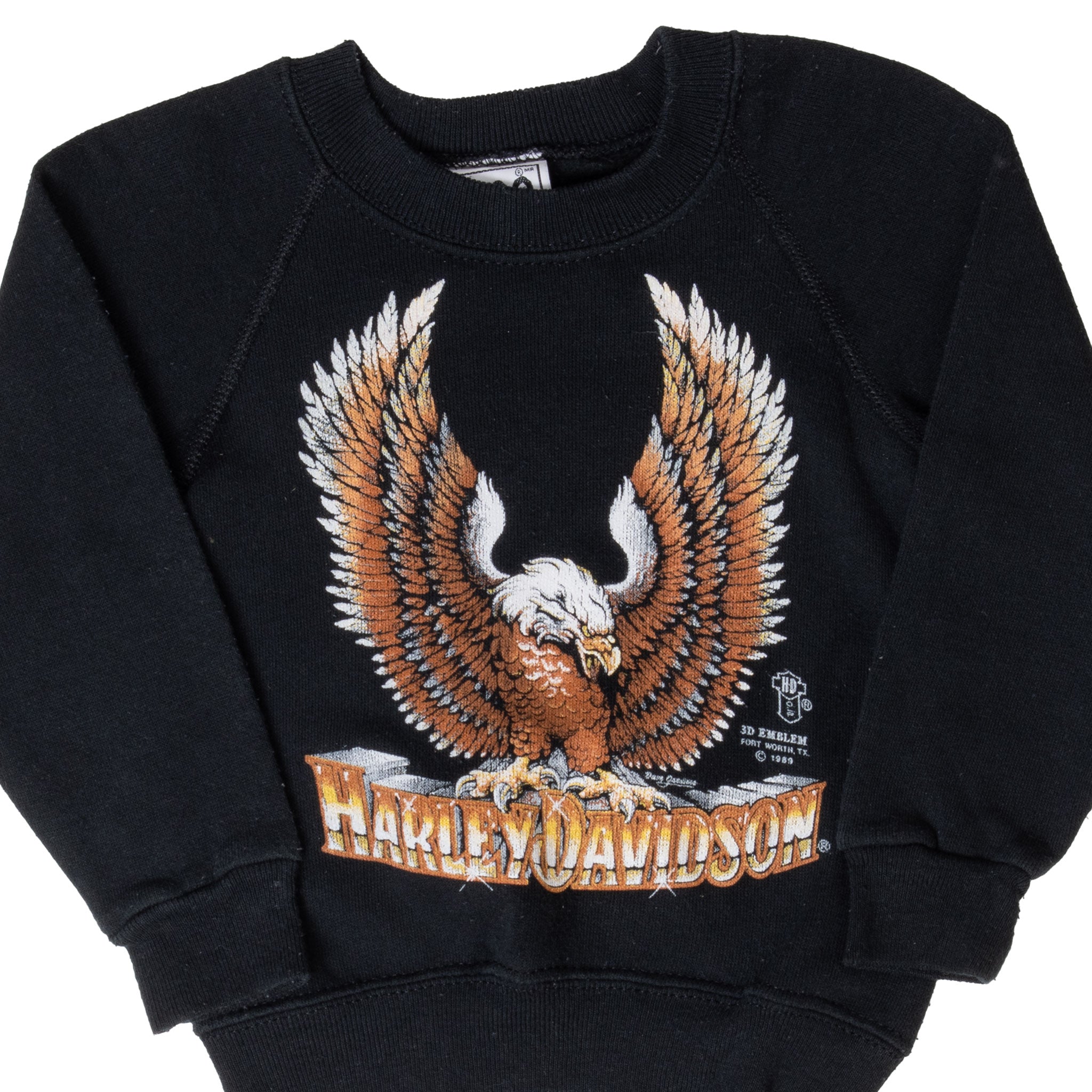 Vintage Harley Davidson 3D Emblems Sweatshirt 1990S Size Small Preschool Made In Usa