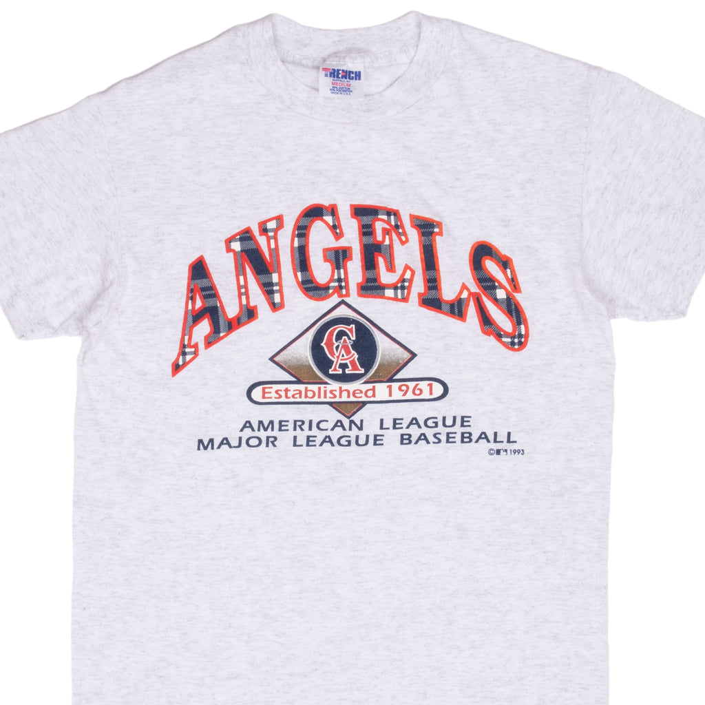 Vintage Mlb California Angels Tee Shirt 1993 Medium Made In Usa With Single Stitch Sleeves