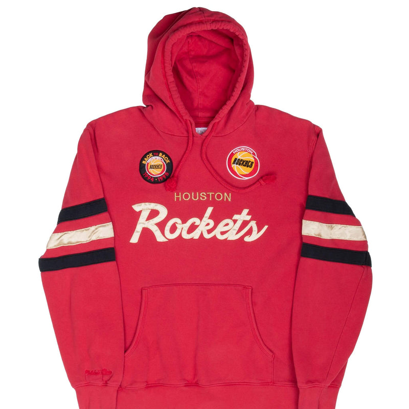 Vintage Nba Houston Rocket Mitchell & Ness Hoodie Sweatshirt Size XL