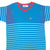 VINTAGE IZOD LACOSTE BLUE STRIPED TEE SHIRT 1990S SIZE LARGE MADE IN USA
