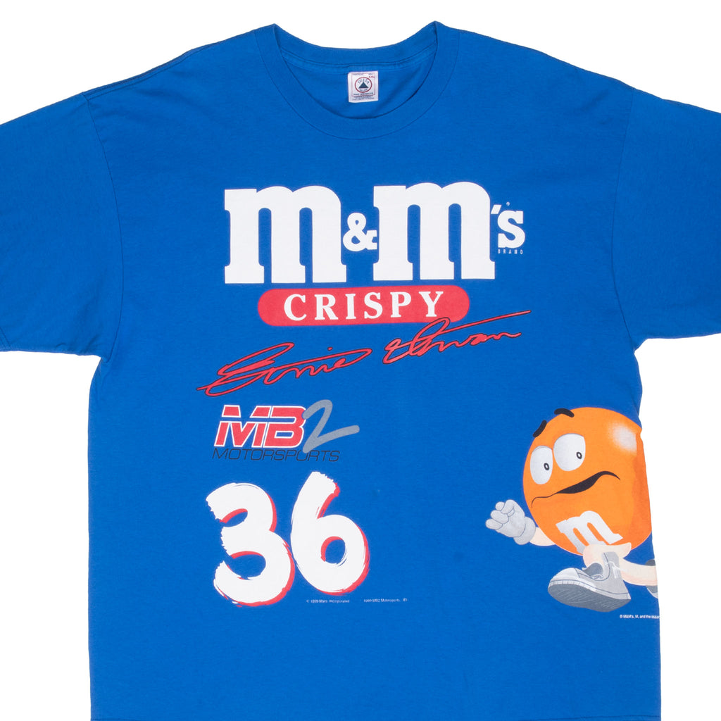 Vintage Nascar Ernie Irvan #36 M&amp;Ms 1999 Tee Shirt Size 2XL