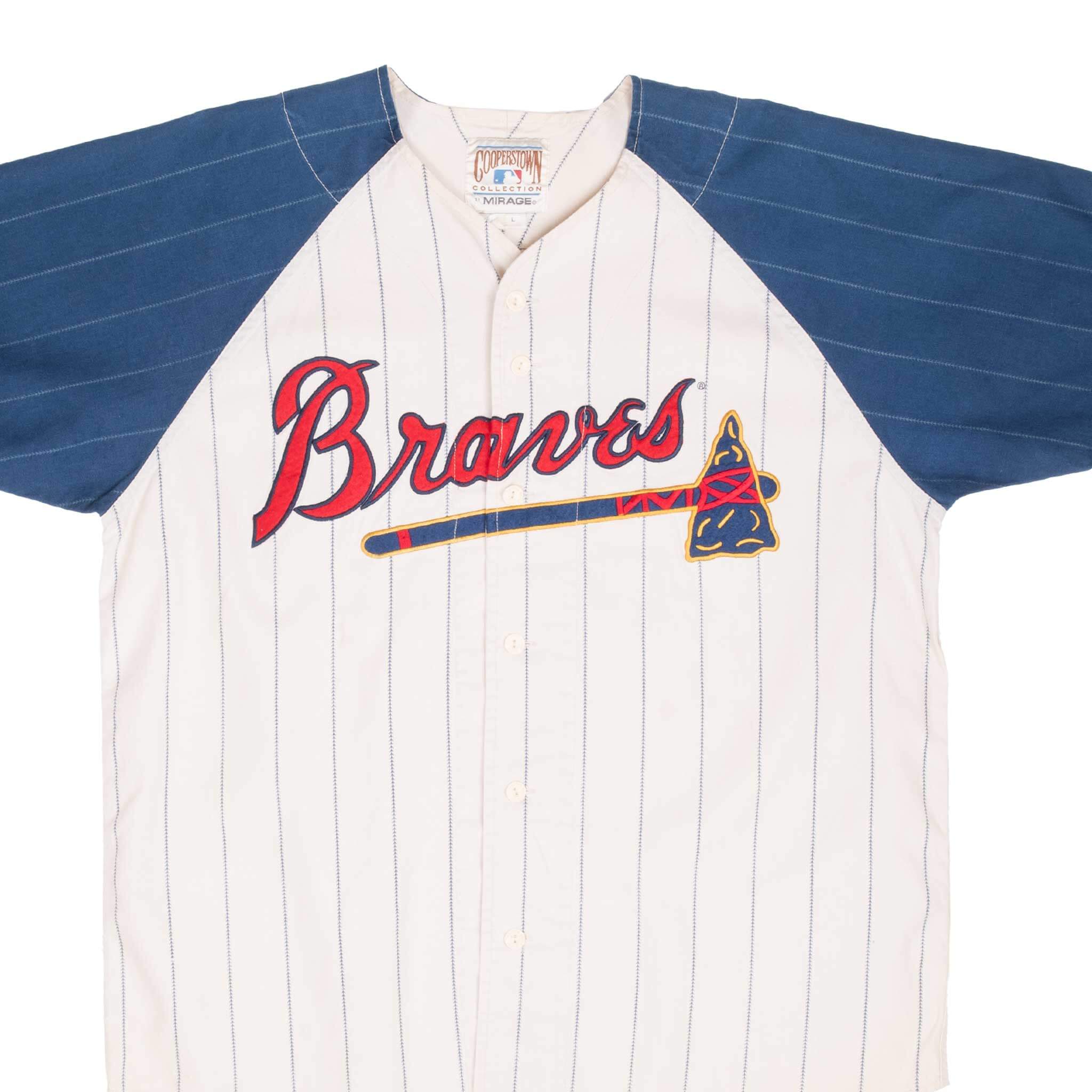 Vintage Mlb Atlanta Braves Cooperstown Collection Jersey 1990S Size Large