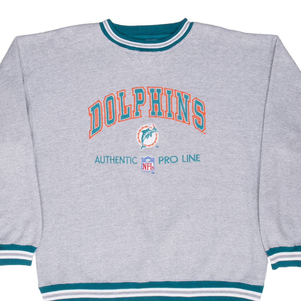Vintage Nfl Miami Dolphins Embroidered 1990S Sweatshirt Size XL