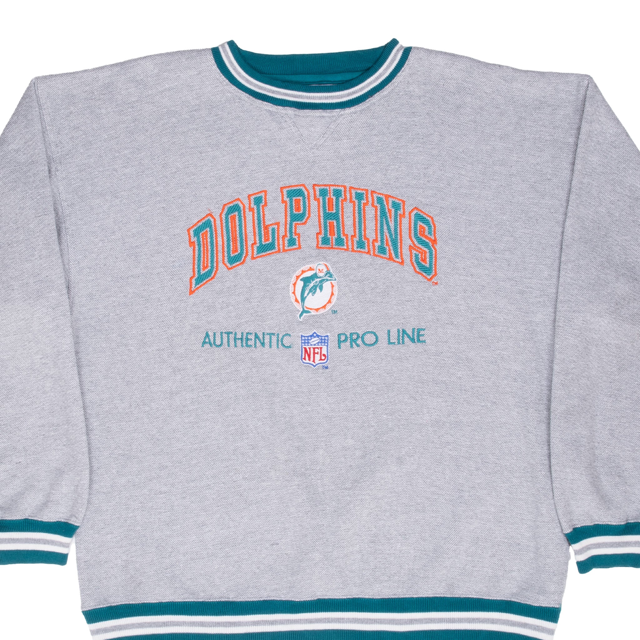 Vintage Nfl Miami Dolphins Embroidered 1990S Sweatshirt Size XL