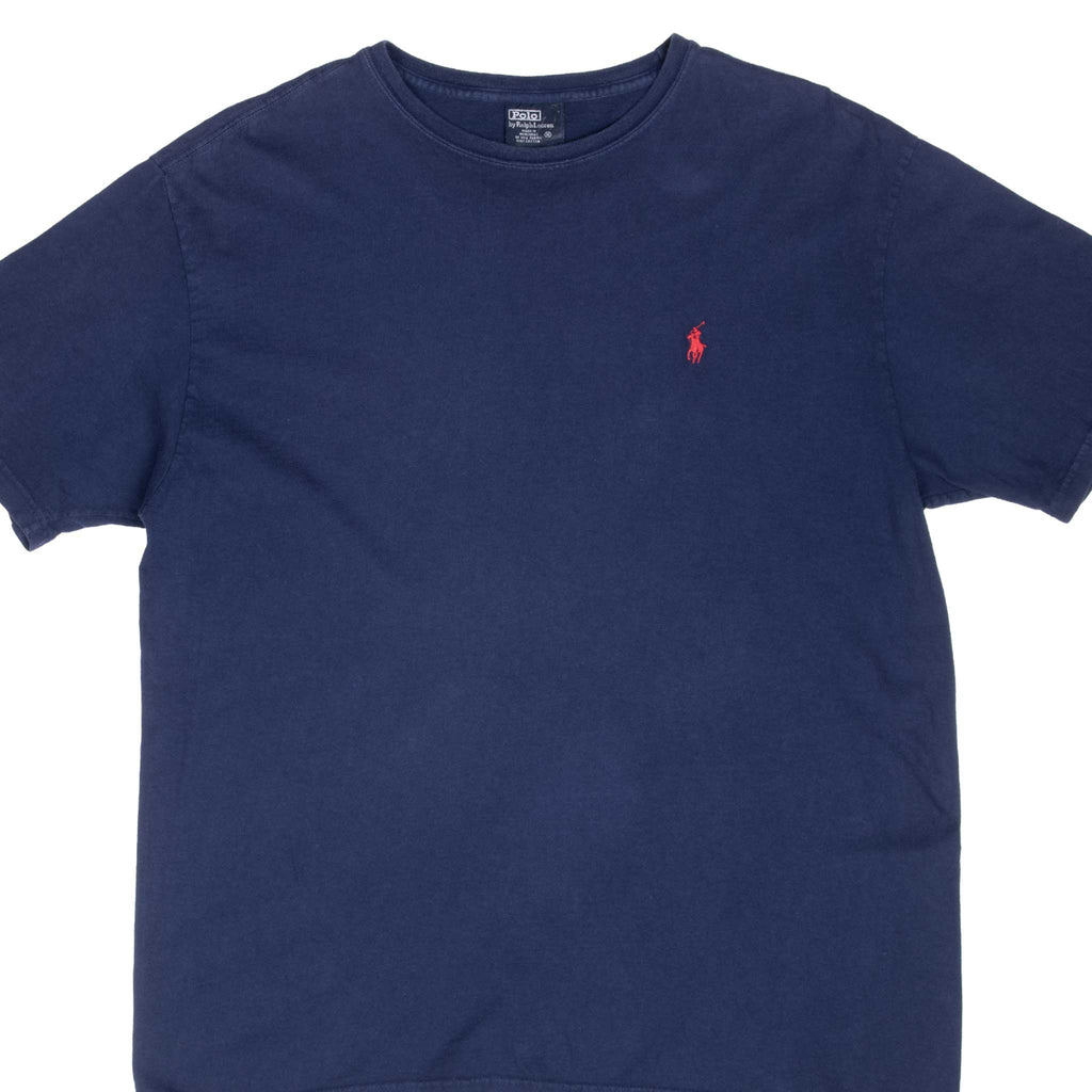 Vintage Polo Ralph Lauren Classic Navy Blue Tee Shirt 1990S Size Medium