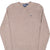 VINTAGE POLO RALPH LAUREN BEIGE KNIT V NECK SWEATER 1990S SIZE LARGE