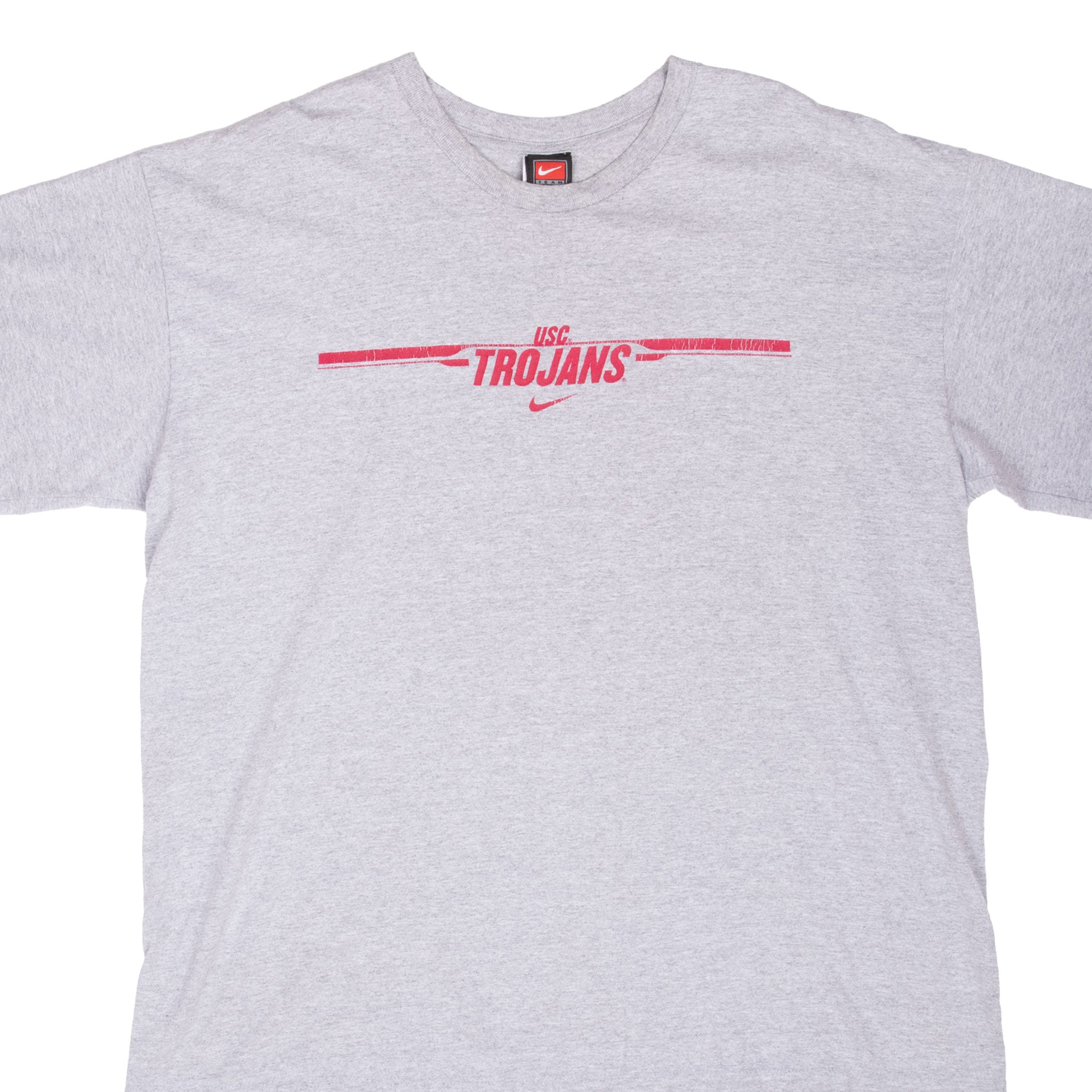 Vintage Usc Trojans Football Nike Swoosh Gray Tee Shirt 1990S Size XL