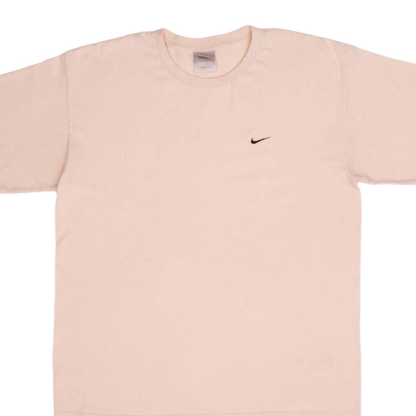 Vintage Nike Classic Swoosh Beige Tee Shirt 2000S Size Large