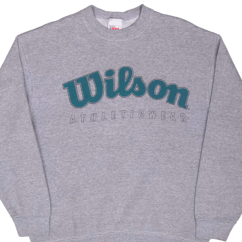 Vintage Wilson Blue Sweatshirt 1990S Size Large Made In Usa