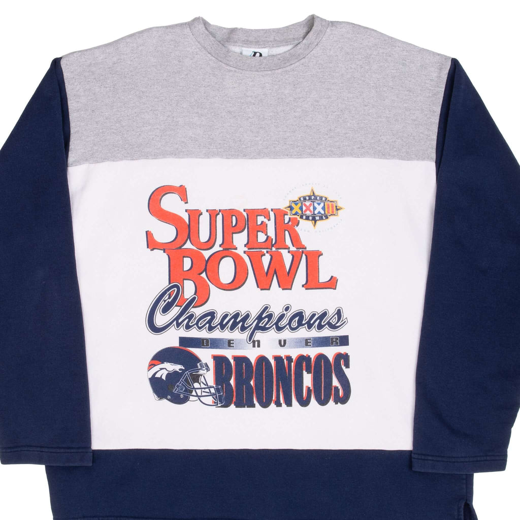 Vintage Nfl Denver Broncos Super Bowl Xxxii Champions 1998 Sweatshirt Size XL