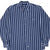 VINTAGE POLO RALPH LAUREN BLUE WHITE STRIPED SHIRT 1990S MEDIUM