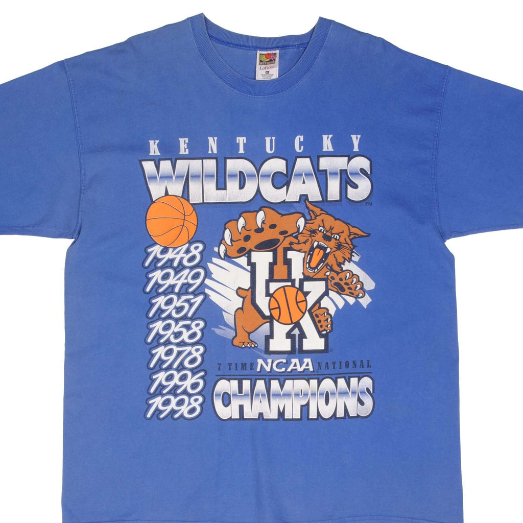 Vintage Ncaa University Of Kentucky Wildcats Basketball Champions 1998 Tee Shirt Size XL