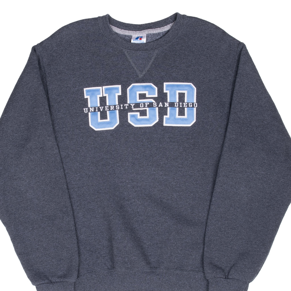 Vintage Russel Usd University Of San Diego Grey Sweatshirt 2000S Size Small