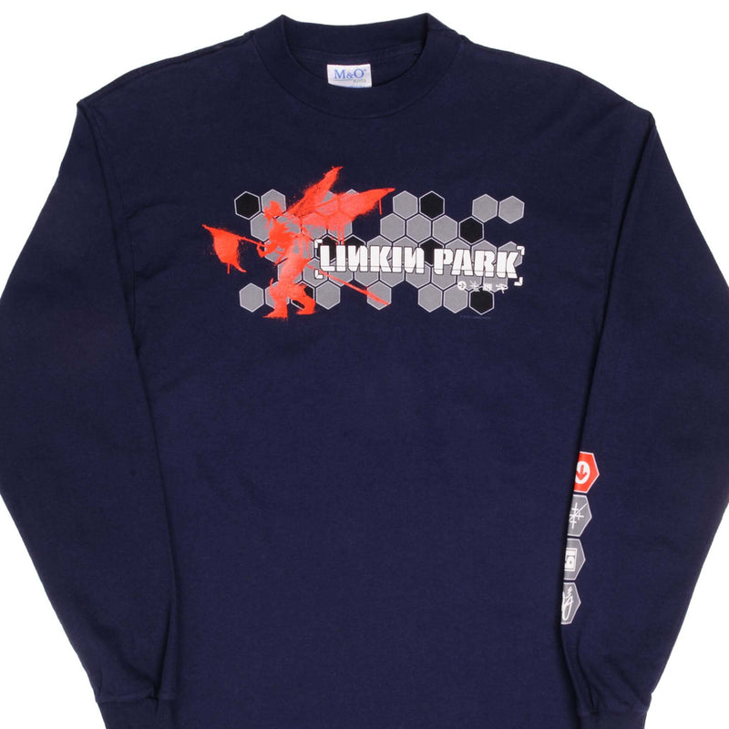 Vintage Linking Park Long Sleeve Tee Shirt 2002 Size Medium