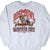 Front of gray Washington State Cougars 1998 Rose Bowl sweatshirt with cougar, helmet, and roses graphic
