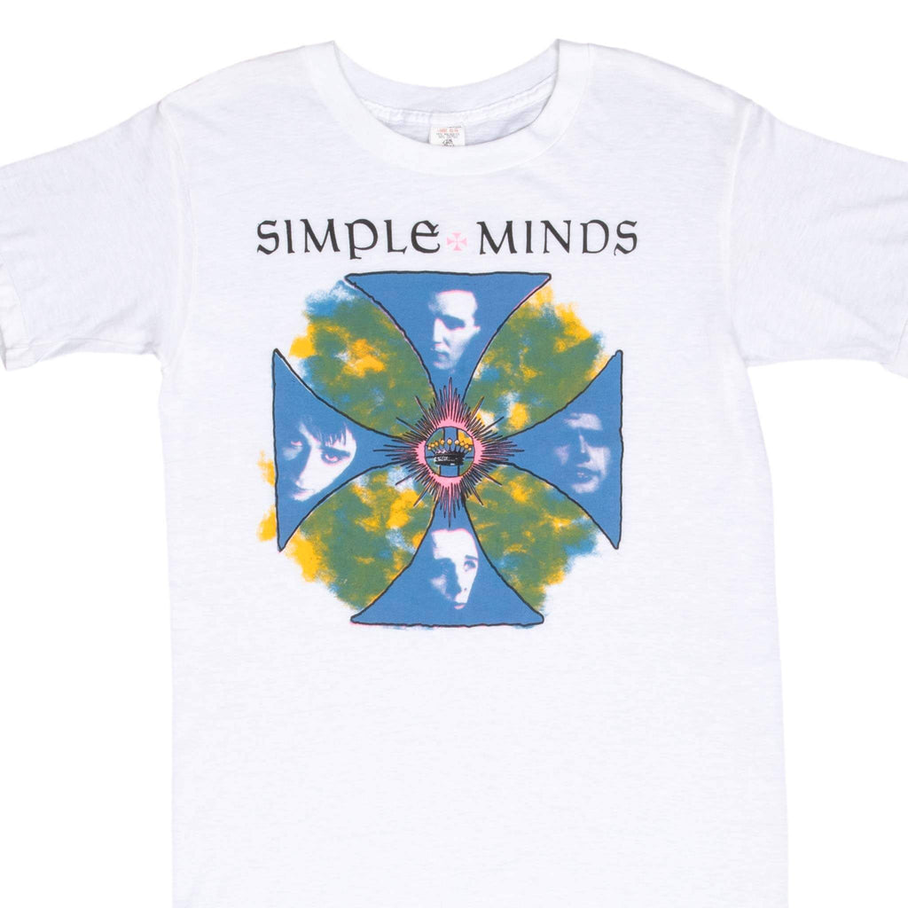 Vintage Simple Minds 1980S Tee Shirt Size Small Made In Usa With Single Stitch Sleeves