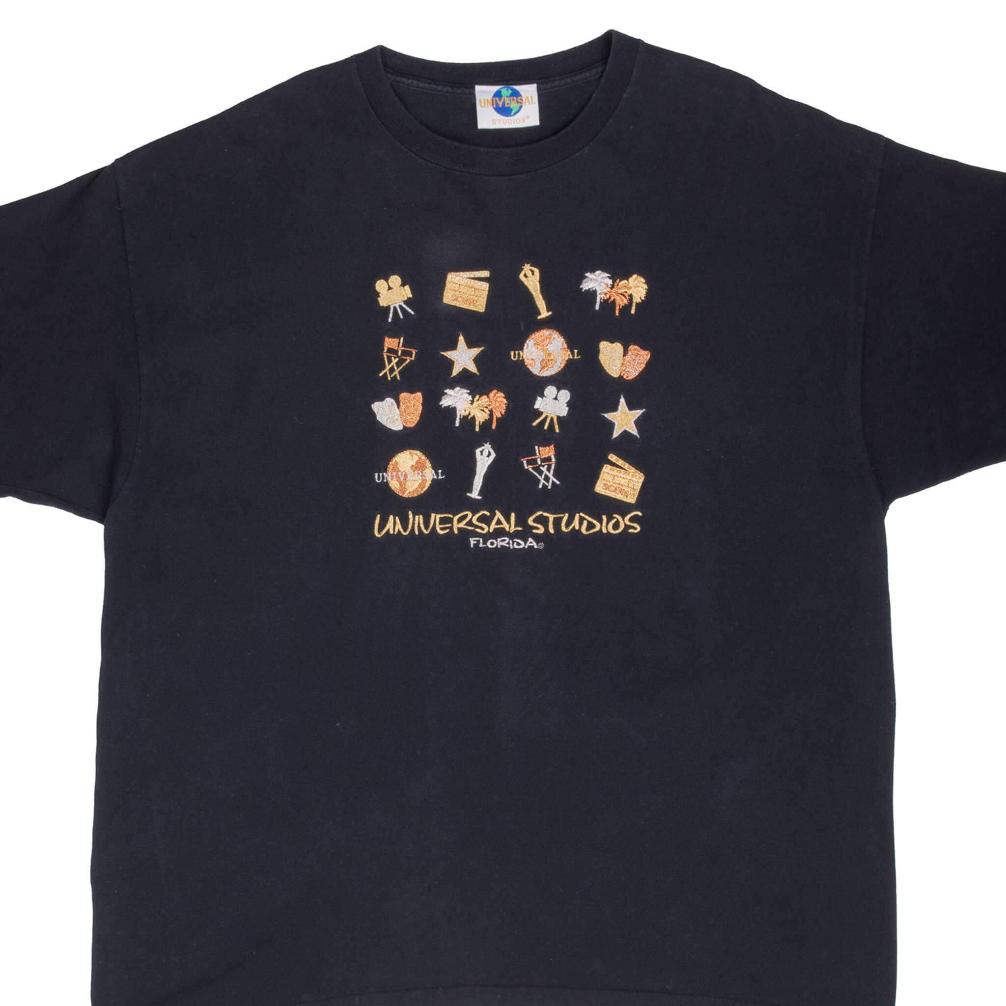 Vintage Universal Studio Florida Tee Shirt 1990S Size 2XL Made In Usa With Single Stitch Sleeves