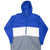 Vintage Nike Swoosh Blue White Grey Pullover Windbreaker Hooded Jacket 1990S Size XL