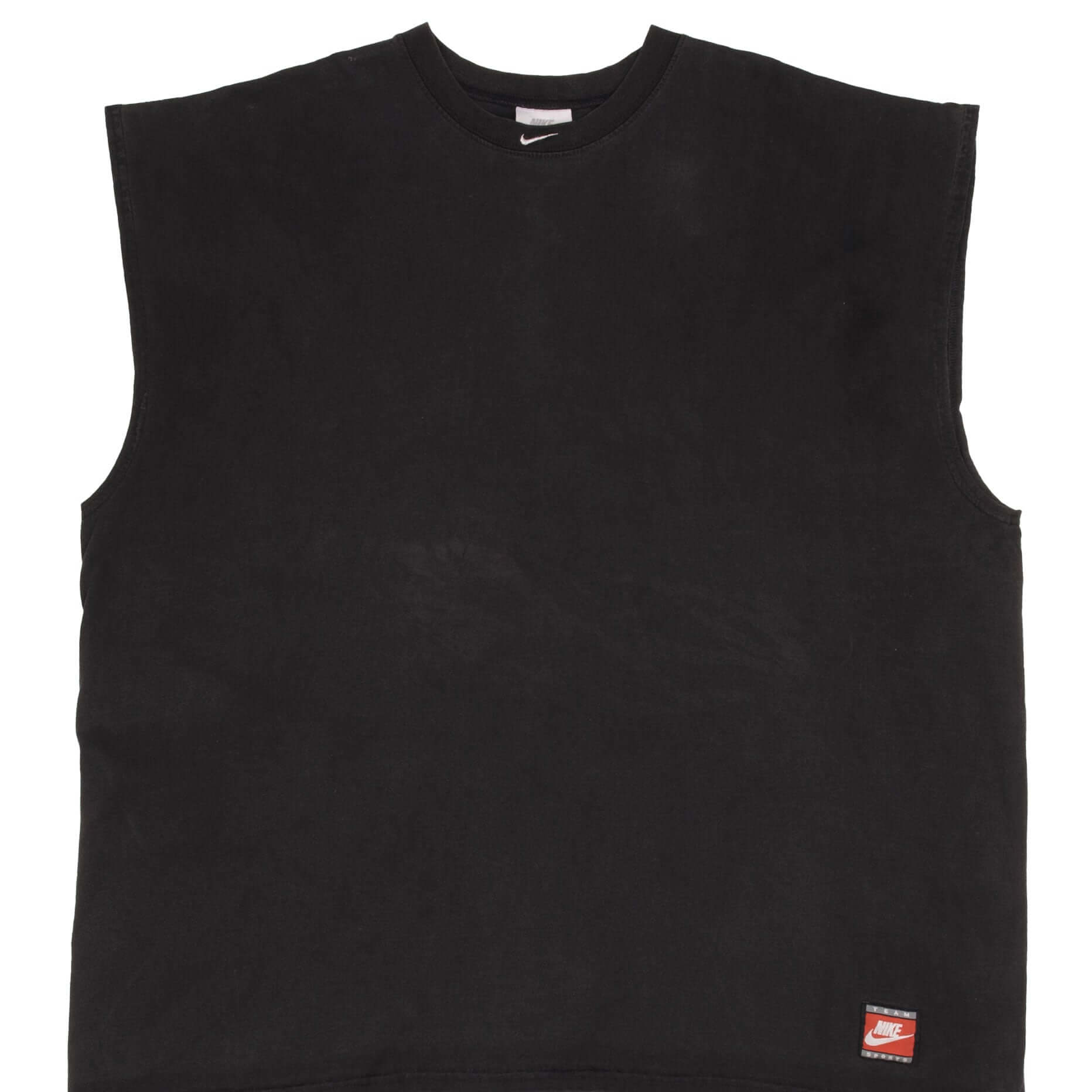 Vintage Nike Classic Center Swoosh Black Tank Top Tee Shirt 1990S Size 2XL