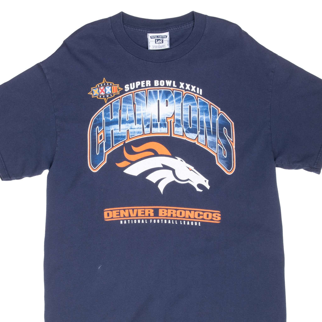 Vintage Nfl Denver Broncos Superbowl Xxxii Champs 1998 Tee Shirt Size Large Made In USA