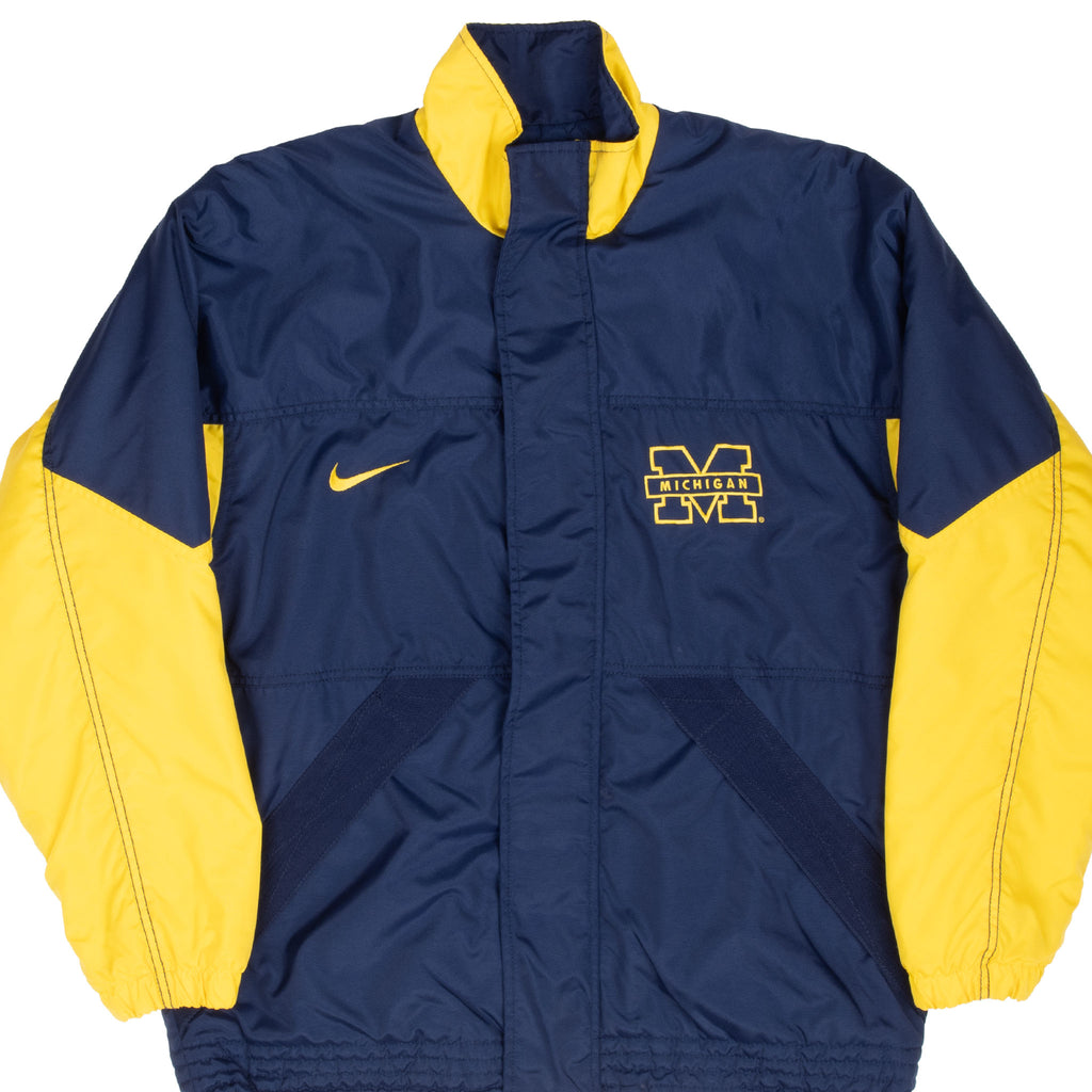 Vintage Nike Ncaa Michigan University Heavy Coat Jacket 1990S Size Medium