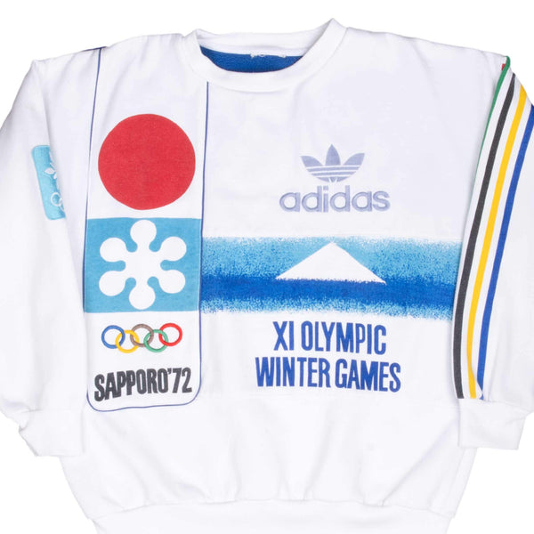 Vintage Adidas Grenoble 1968 Sapporo 1972 Winter Olympics 1970S Sweatshirt Size XL