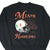 Front of black Miami Hurricanes sweatshirt with helmet and football graphic