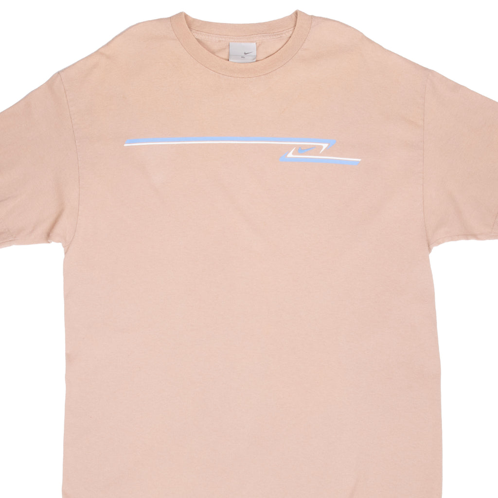 Vintage Nike Swoosh Beige Tee Shirt 2000S Size Xl
