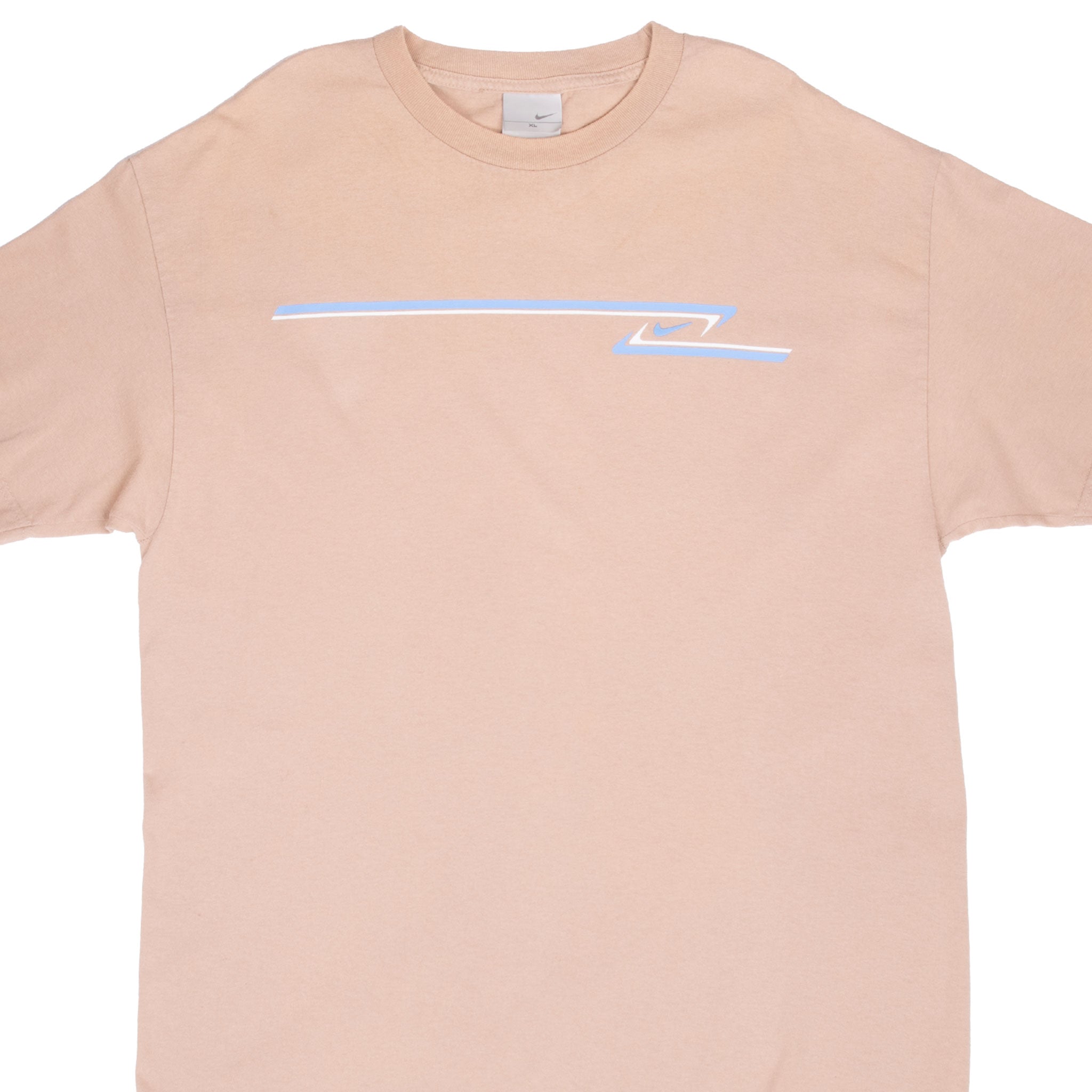 Vintage Nike Swoosh Beige Tee Shirt 2000S Size Xl